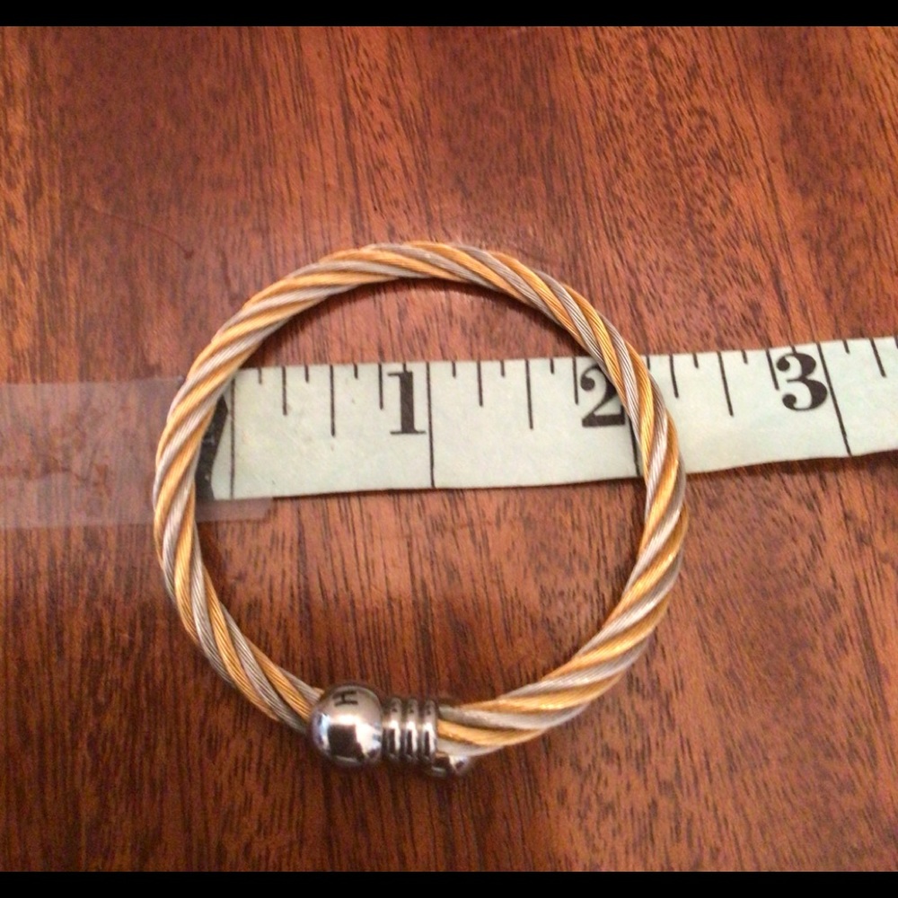 Stainless Steel Twisted Spring Bangle - Picture 3 of 3